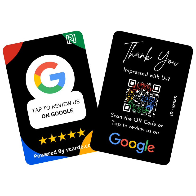 Google Review Card with NFC & QR