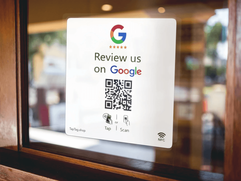 Google Review QR Sticker with NFC
