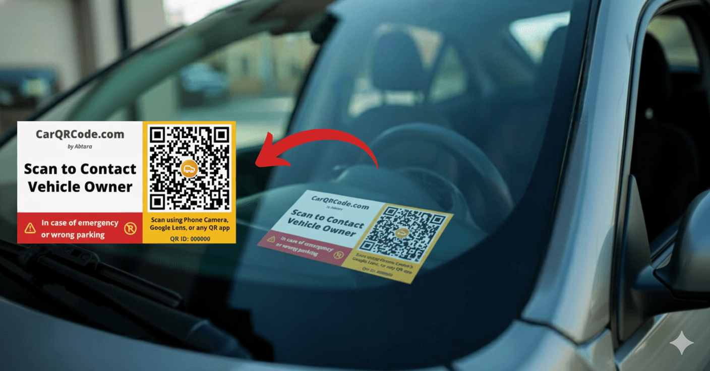Car Parking Tag QR Code Sticker